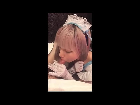 ❤️ جاپاني بت [ميوڪا]، فرينچ نوڪر جو لباس، حصو 1، بلو جاب ۽ لوشن سان جرڪ آف ❤️❌ سپر فحش